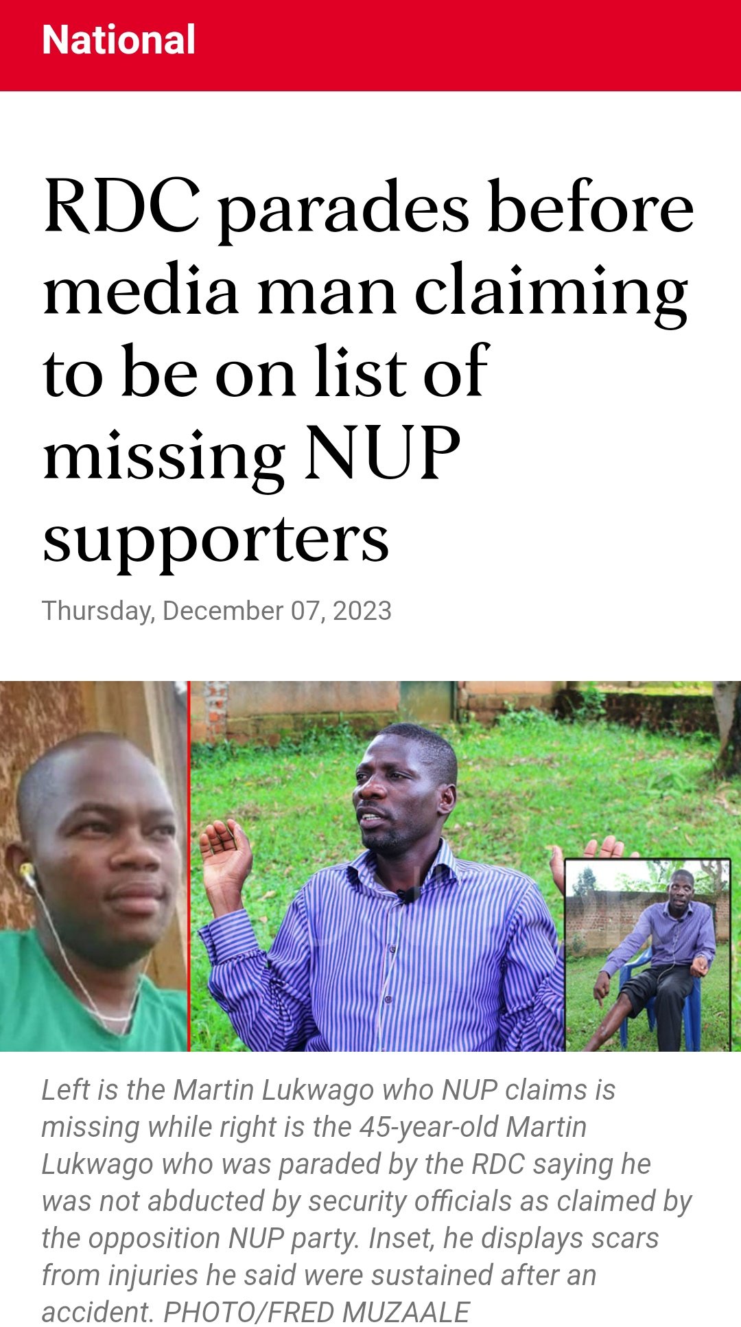 Concerns Mount as Wife of Missing NUP Supporter Denies 'Masquerader' Claims
