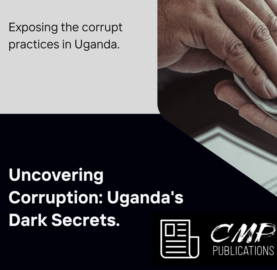 An illustration showing the scales of justice tilted, with a high-profile figure, symbolizing Speaker Anita Annet Among, standing untouched on one side while smaller figures, symbolizing low-level officials, are targeted on the other side. The background shows a broken chain representing the compromised anti-corruption efforts in Uganda under Museveni's government.