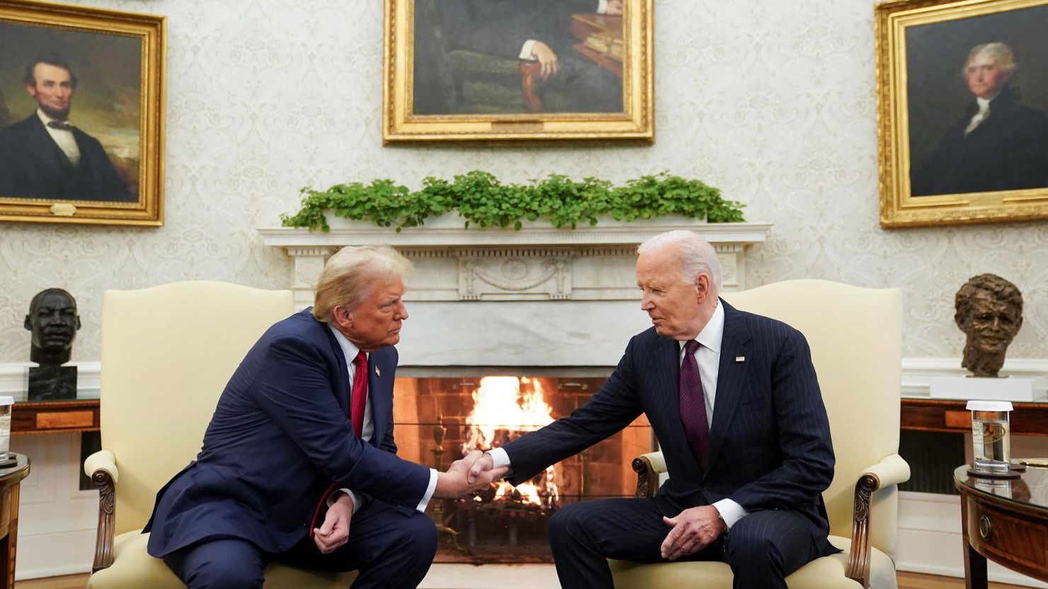 Former President Donald Trump met with President Joe Biden at the White